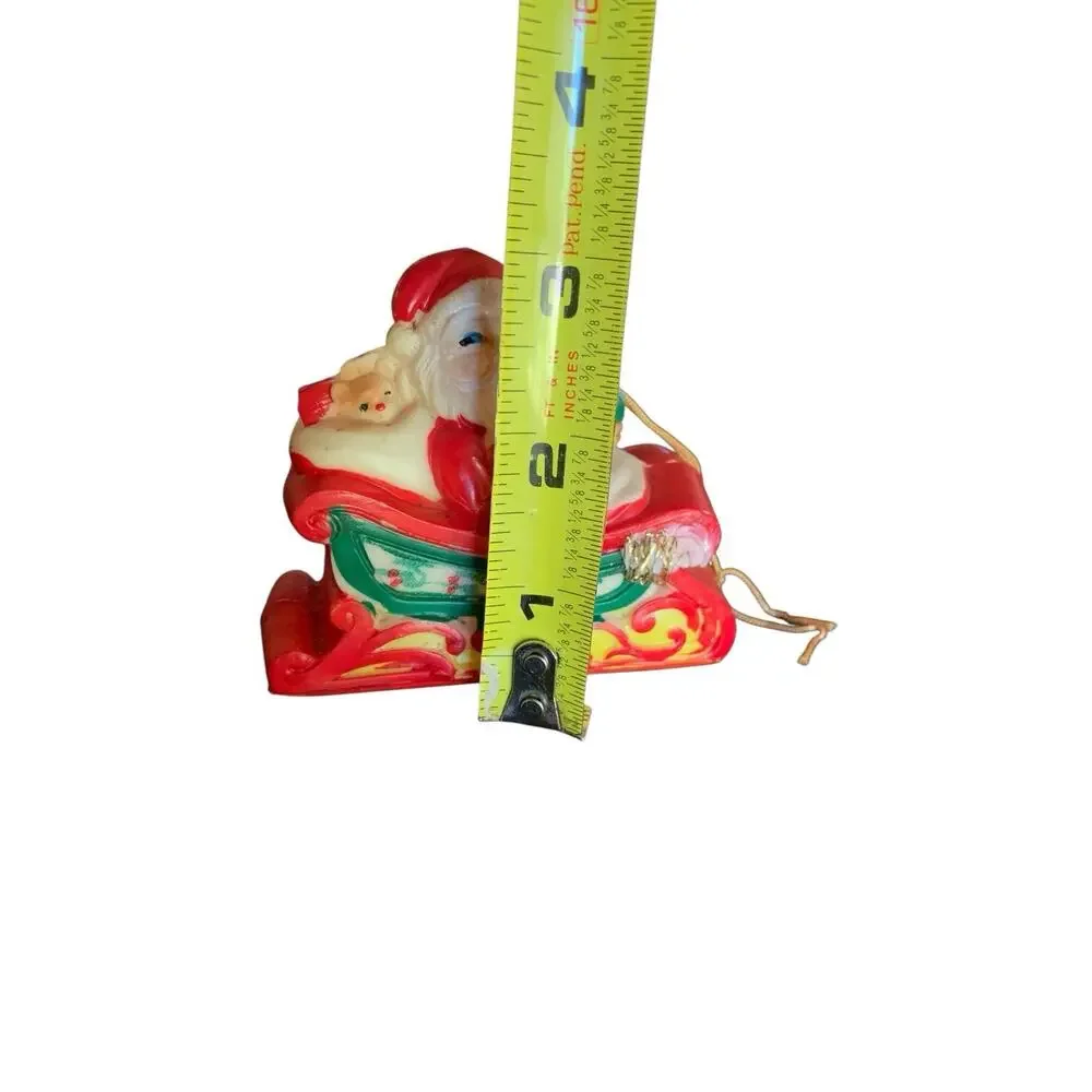 Soft Rubber Santa Claus & Sleigh Loaded with Presents Ornament‎ Christmas Japan